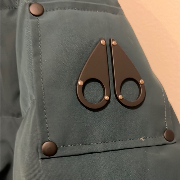 Rare moose knuckle Green Puffer Jacket with Fur Hood - Picture 3 of 13